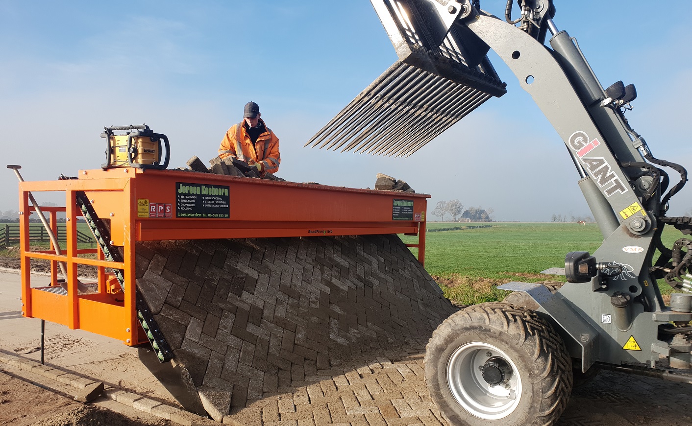 Roadprinter ECO Bestratingsmachine voor Jeroen Koehoorn VMS Machines